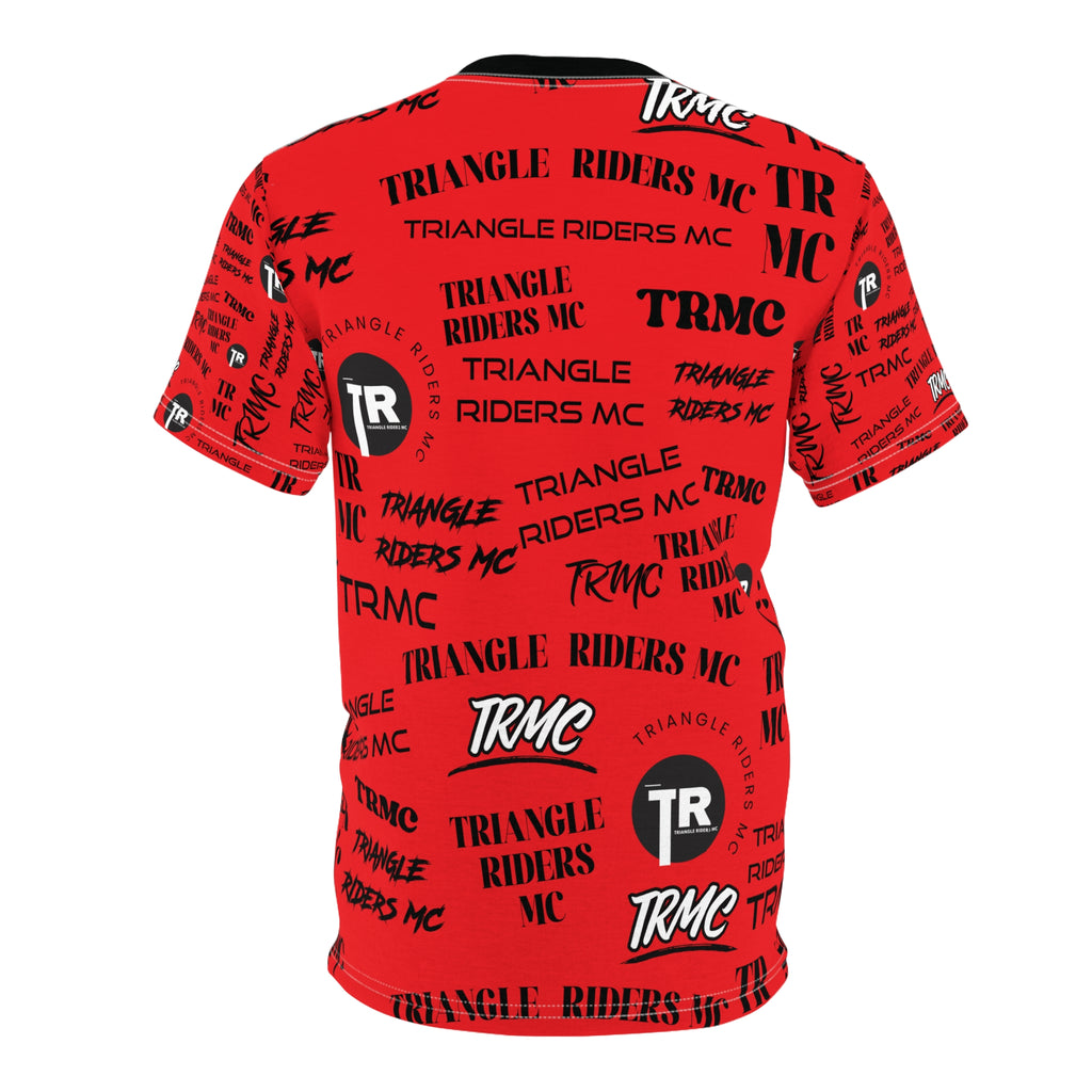 Bold Motorcycle Club Tee for Riders, Custom Unisex T-Shirt, Gift for Bikers, Triangles Riders Merch, Unique AOP Design, Motorcycle Apparel