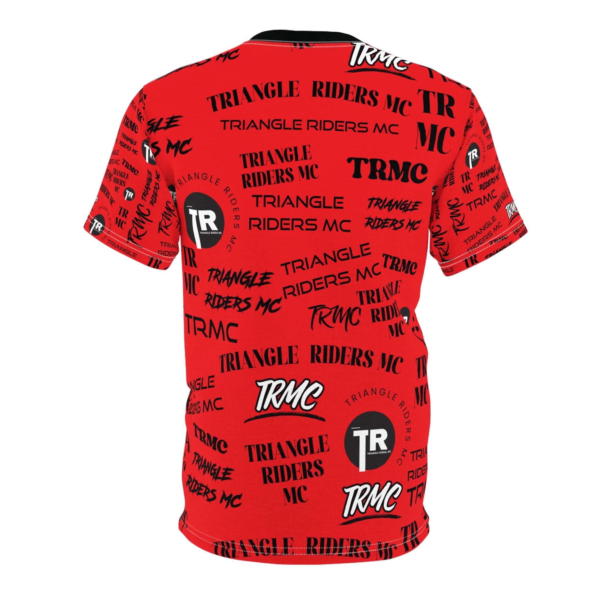 Bold Motorcycle Club Tee for Riders, Custom Unisex T-Shirt, Gift for Bikers, Triangles Riders Merch, Unique AOP Design, Motorcycle Apparel