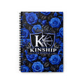 Kinship on Wheels Blue Rose Spiral Notebook