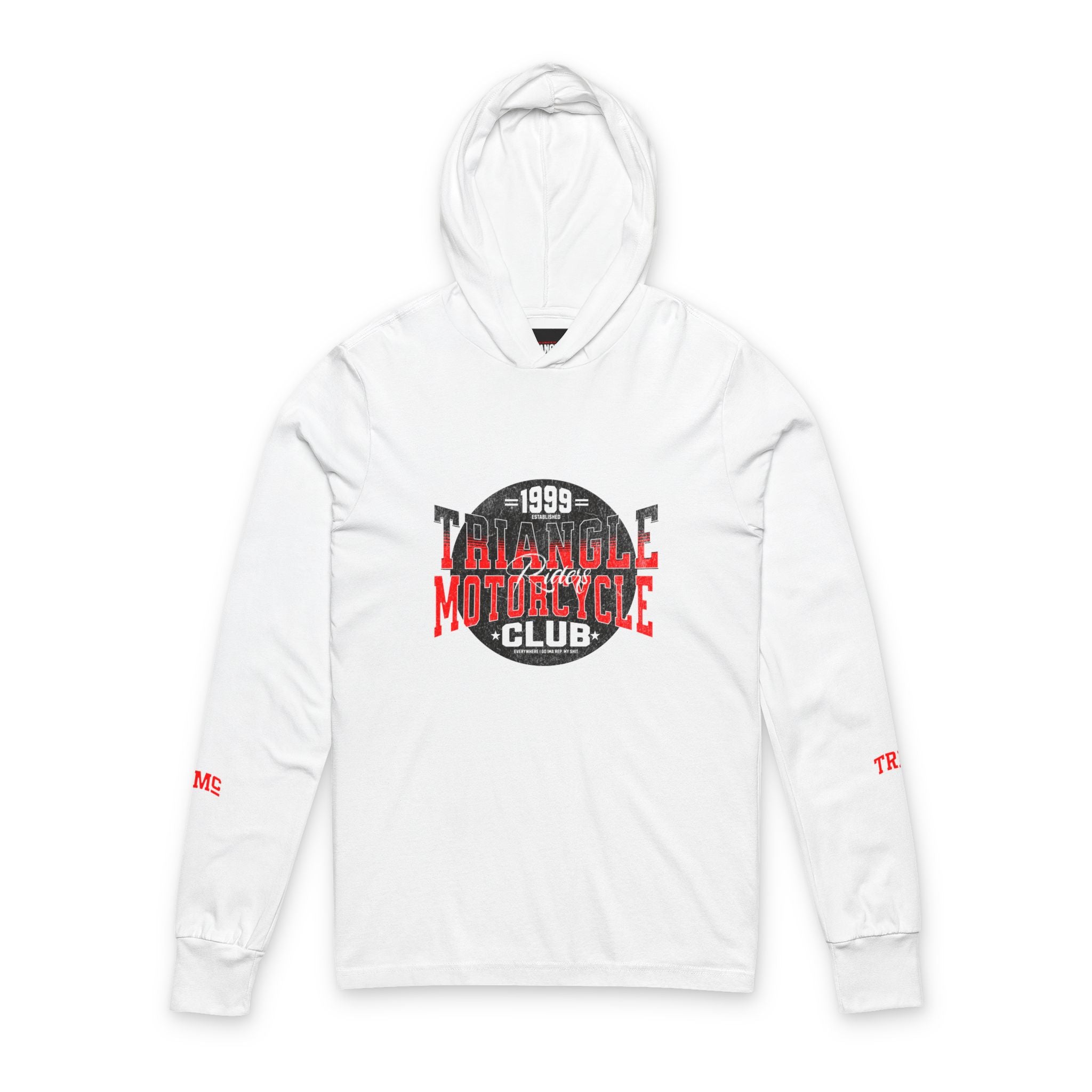 Unisex Hooded Long Sleeve Tee - Vintage Motorcycle Club, Casual Wear, Gift for Bikers, Outdoor Adventure, Comfortable Hoodie