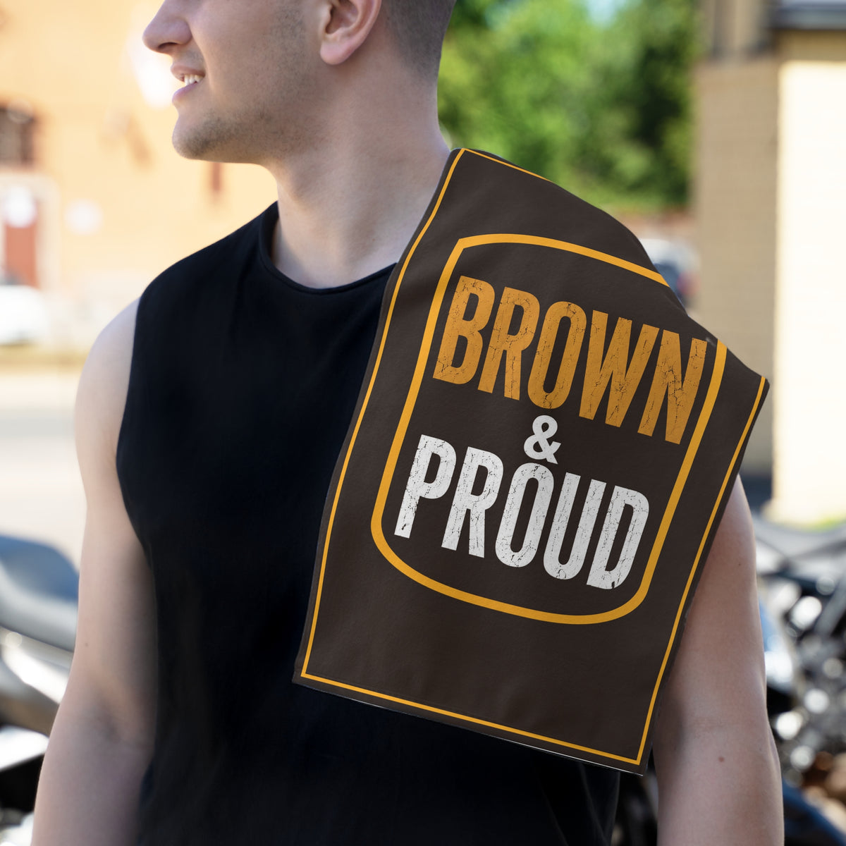Rally Towel - "Brown & Proud" 11x18 Team Spirit Towel