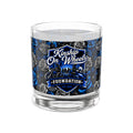 Kinship on Wheels Foundation 10oz Rocks Glass — Blue & Black Rose Whiskey Tumbler
