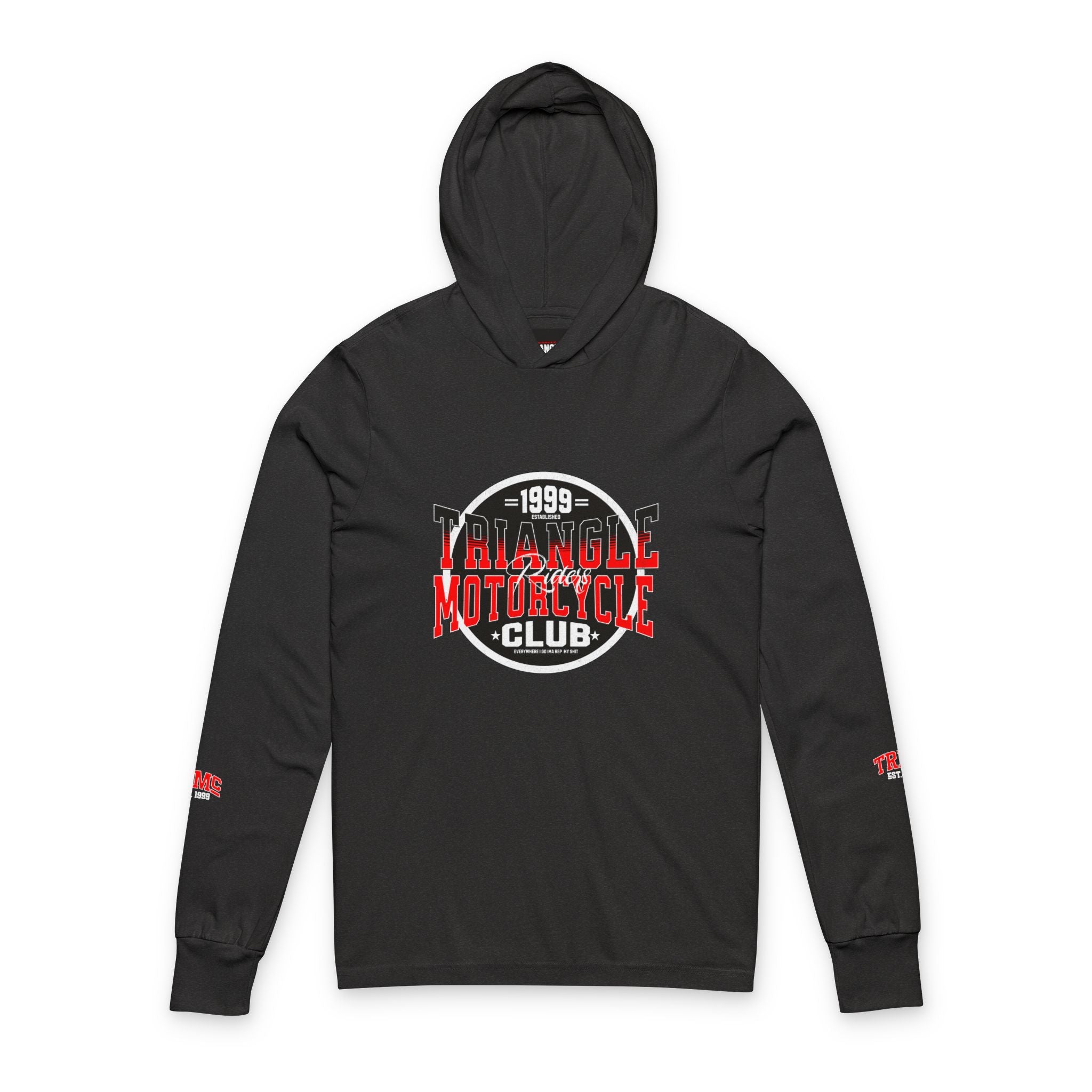 Unisex Hooded Long Sleeve Tee - Vintage Motorcycle Club, Casual Wear, Gift for Bikers, Outdoor Adventure, Comfortable Hoodie