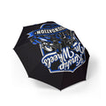 Motorcycle Club Foldable Umbrella – 'Ride or Die' Blue Biker Design