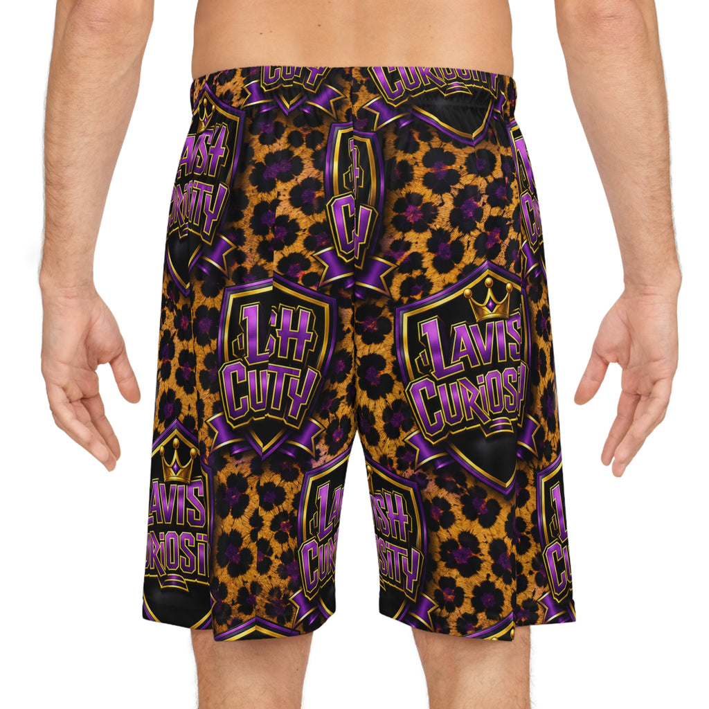Lavish curiosity Basketball Shorts - AOP Red Sporty Style