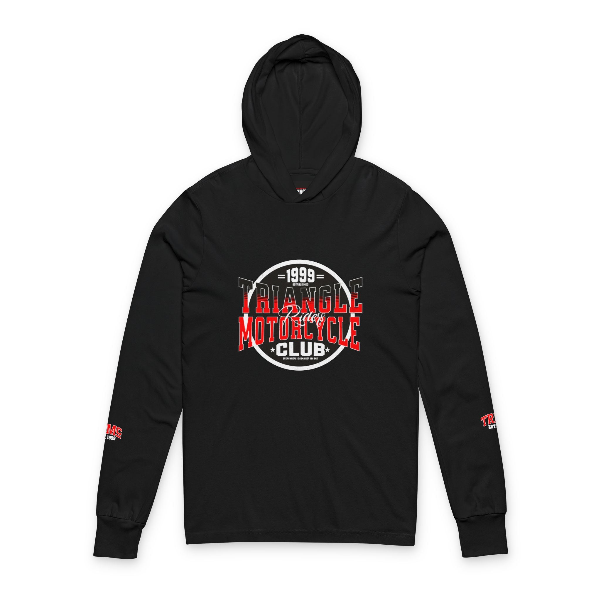 Unisex Hooded Long Sleeve Tee - Vintage Motorcycle Club, Casual Wear, Gift for Bikers, Outdoor Adventure, Comfortable Hoodie